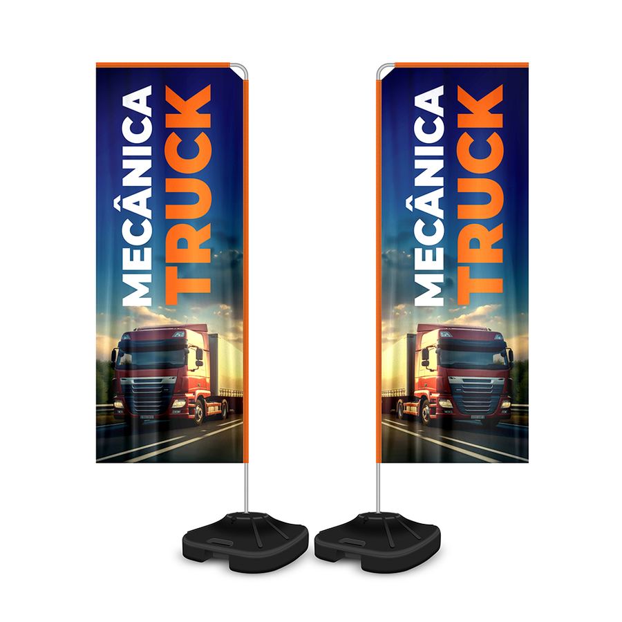 Wind banner personalizado ZapTex em ação externa
